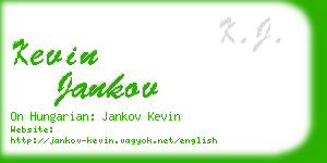 kevin jankov business card